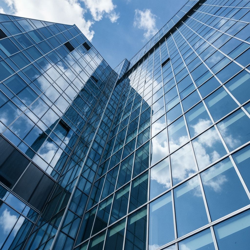 Sparkling clean commercial windows